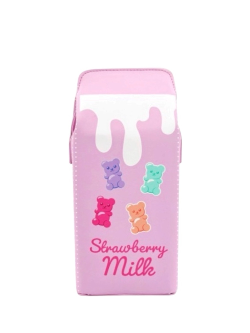 STRAWBERRY MILK CARTON NOVELTY CROSSBODY SHOULDER BAG